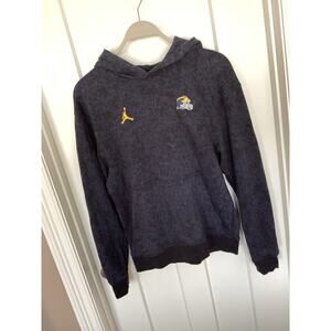 Jordan Men's Michigan Wolverines Pullover Hoodie Sweater Basketball‎ Blue Small